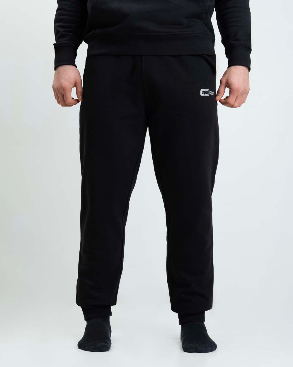 Spodnie Dresowe ĆPAJ SPORT REFLECTIVE LOGO Czarne